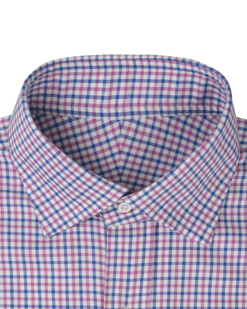 Rosa blauer kleiner Gingham