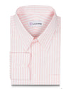 Pink Stripes on Textured White