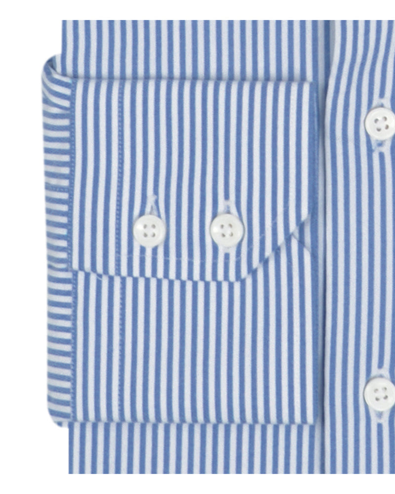 Blaue weiße Kleiderstreifen