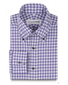 Breite lila Gingham-Karos auf Weiß