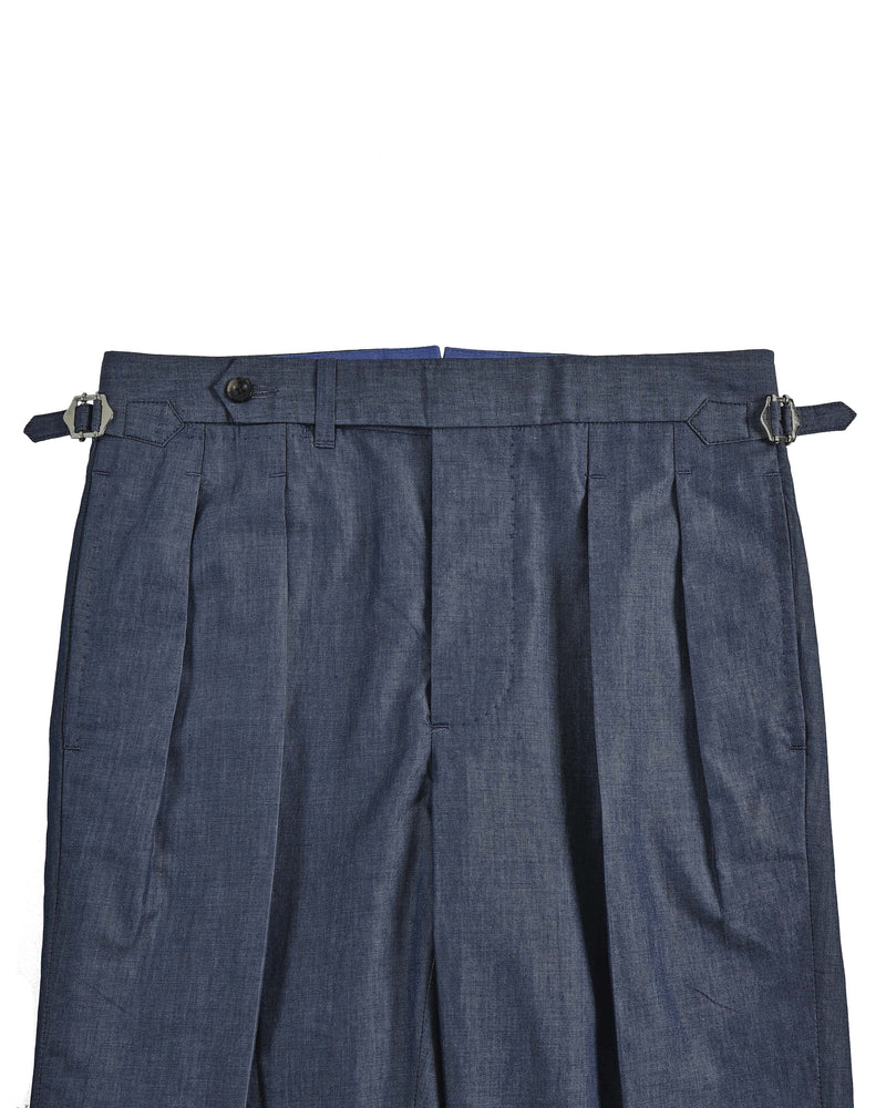 Marineblaue Chambray-Hose