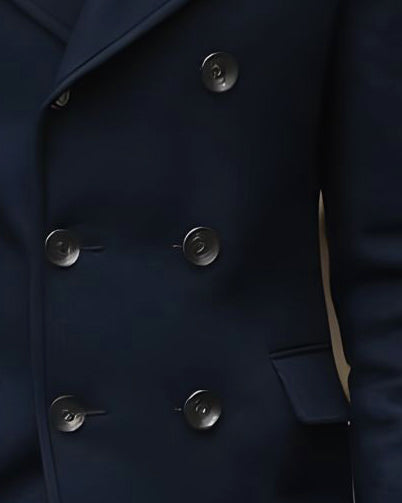 Dugdale Wool Peacoat - Marineblau