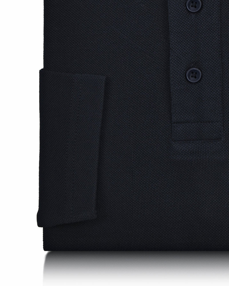 EZS Aria Navy Langarm-Polo