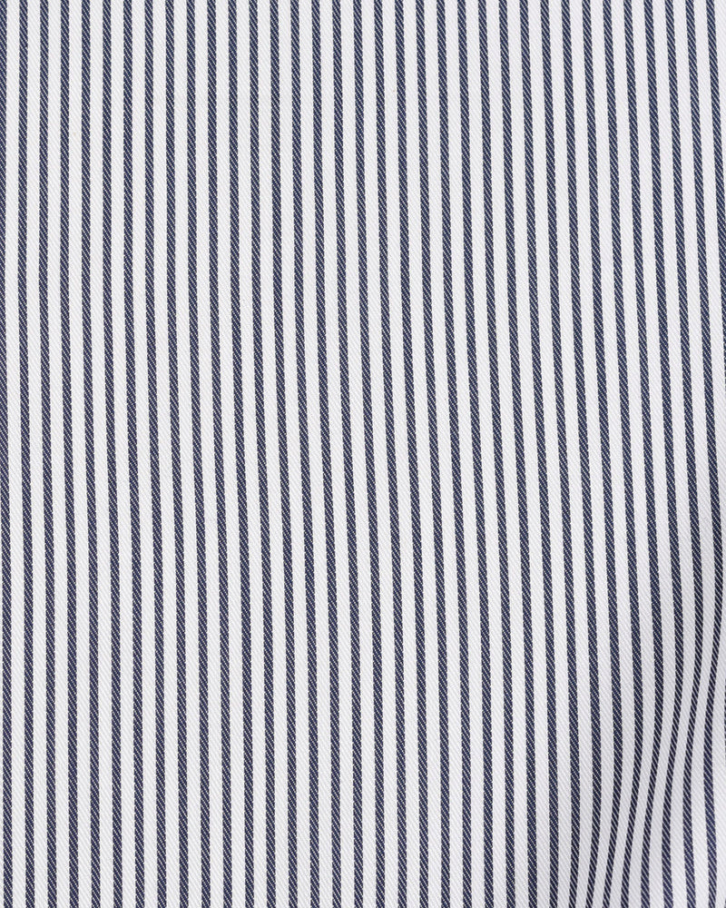 Marineblaues Hemd mit Seilstreifen