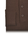EZS Merino-Wollpolo, braun, langärmlig