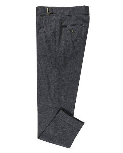 Pantalon Gurkha en Vitale Barberis Canonico - Flanelle Gris