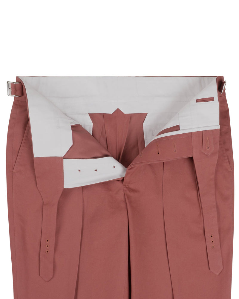 Gurkha-Hose aus ziegelrotem Dugdale-Baumwoll-Twill