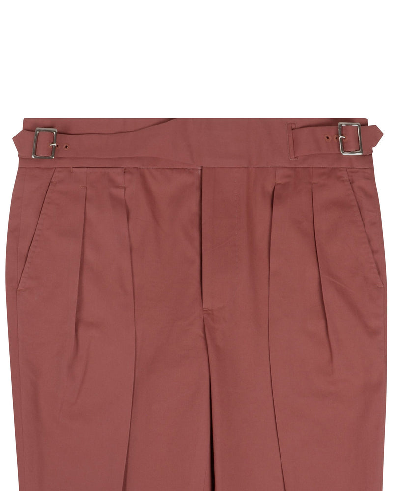 Gurkha-Hose aus ziegelrotem Dugdale-Baumwoll-Twill
