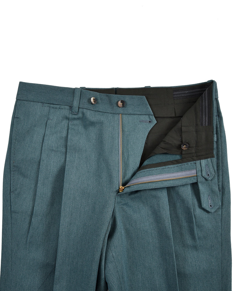 Dark Shaded Green Cotton Twill Pant
