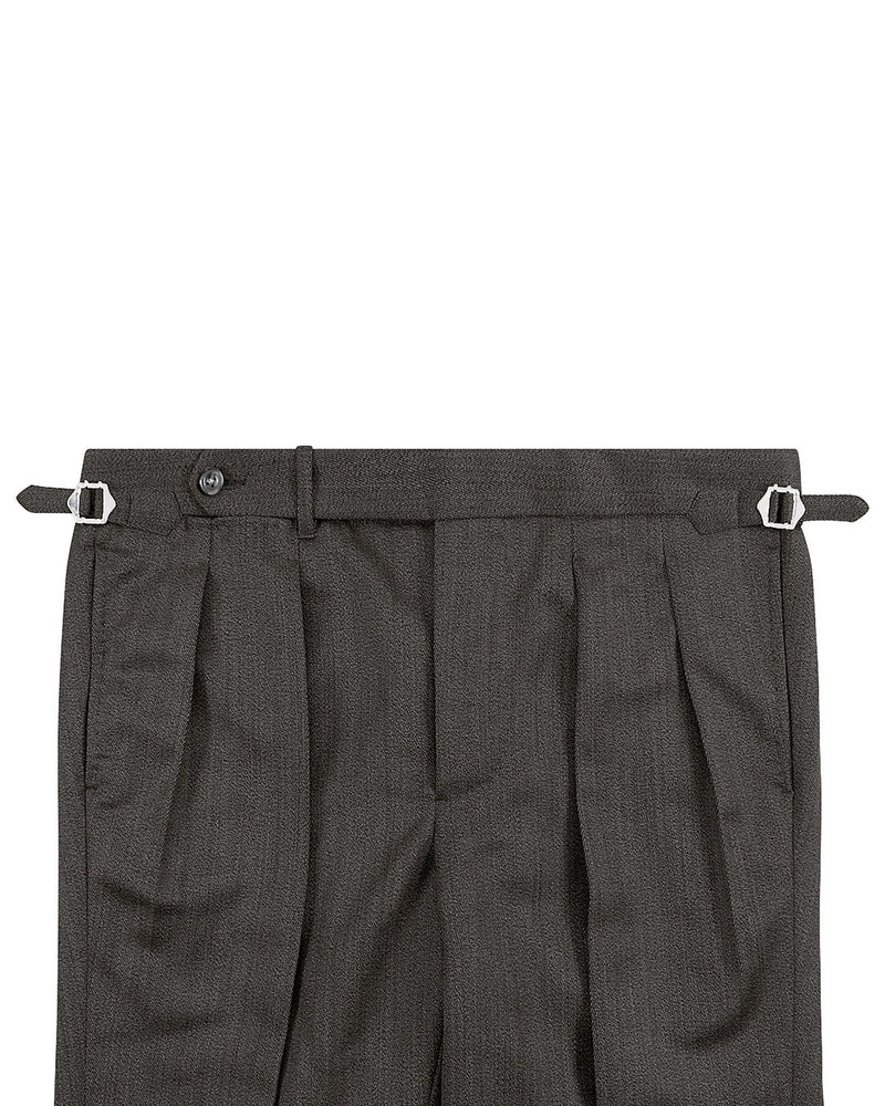 Drapers: Beige Covert Wool High Waisted Pant