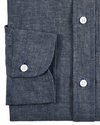Chambray de lin indigo lavé