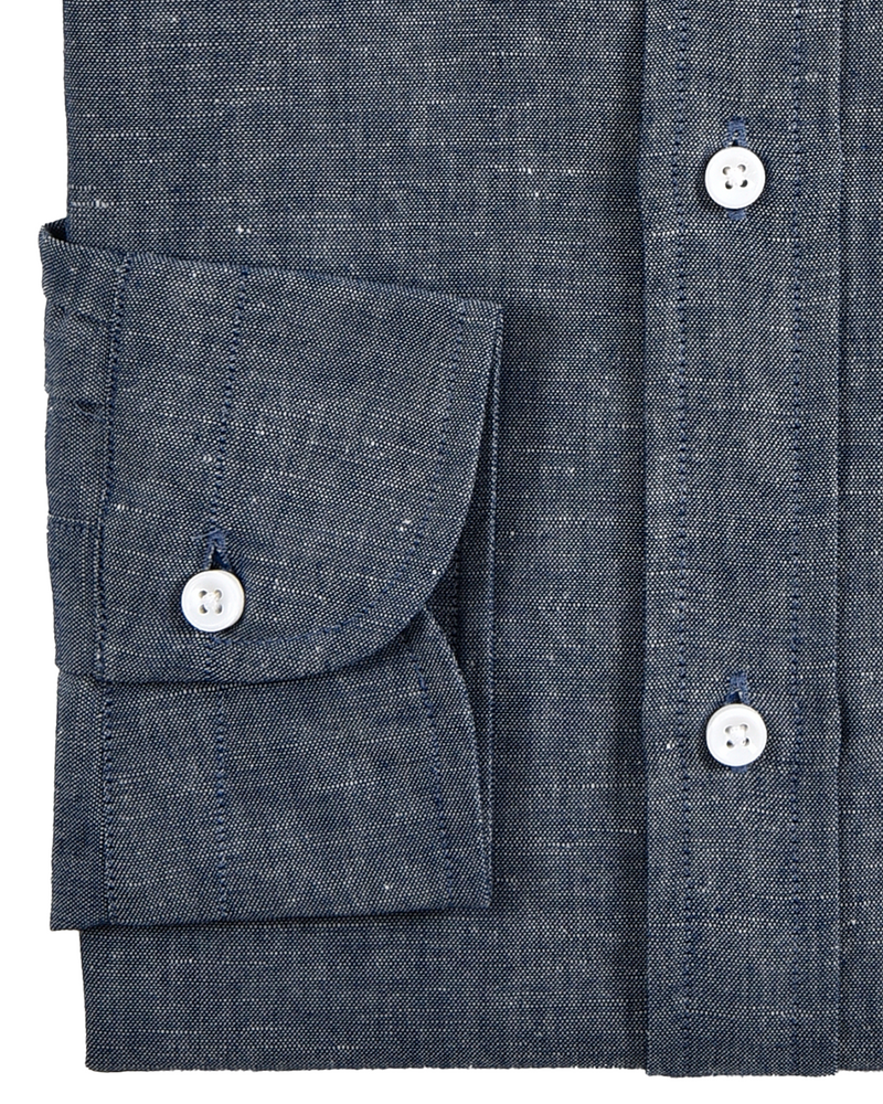 Chambray de lin indigo lavé