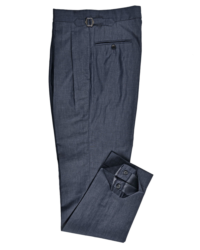 Marineblaue Chambray-Hose