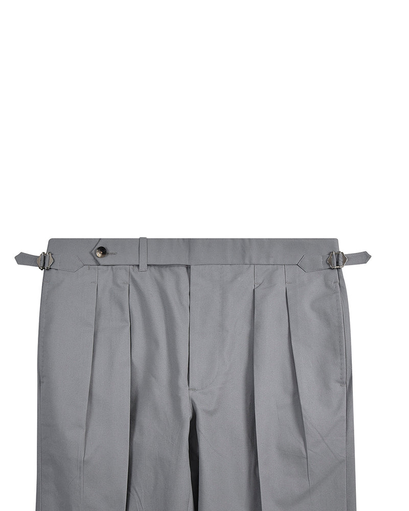 Haifischgraue Twill-Hose
