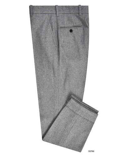 Pantalon habillé en flanelle de laine grise
