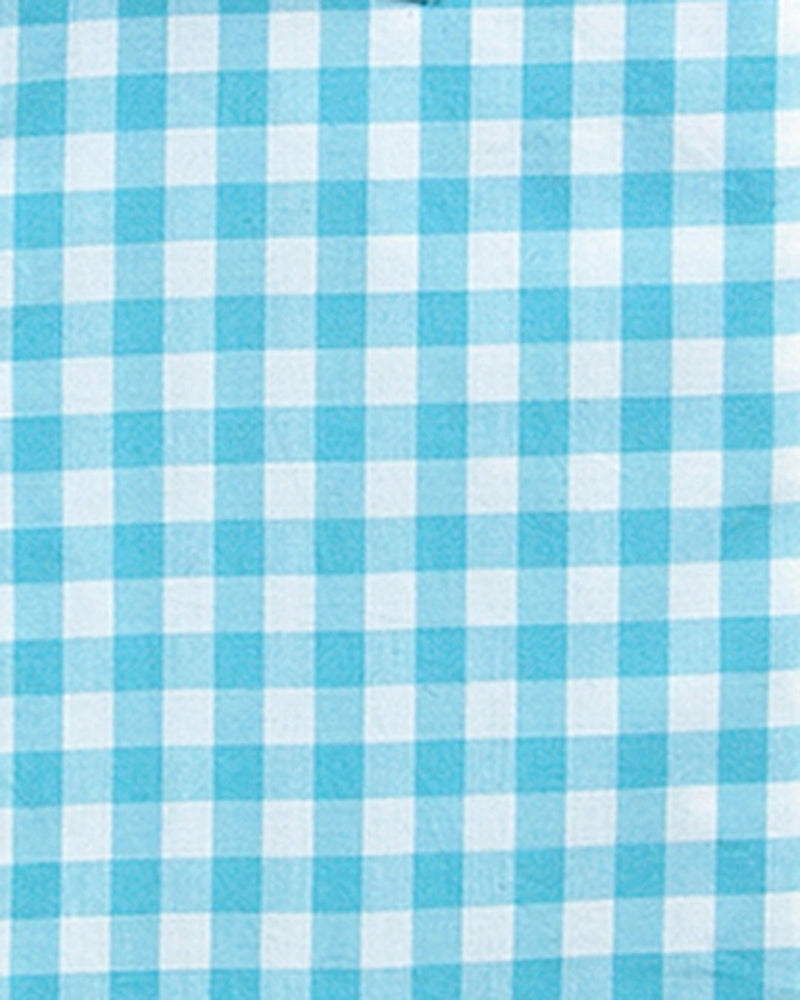 Ozeanblaues kariertes Hemd
