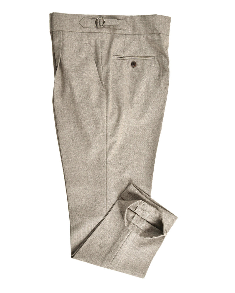 VBC - 4-lagige Tropenwolle: Grey Ecru Melange Pant