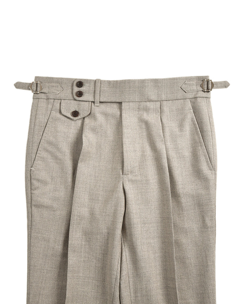 VBC - 4-lagige Tropenwolle: Grey Ecru Melange Pant