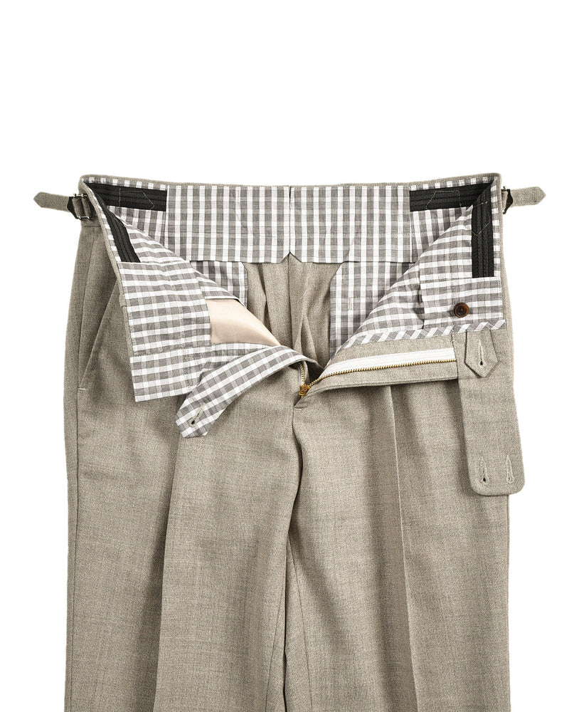 VBC - 4-lagige Tropenwolle: Grey Ecru Melange Pant