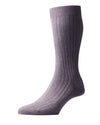 Pantherella Danvers Cotton Rib - Mittelgrau