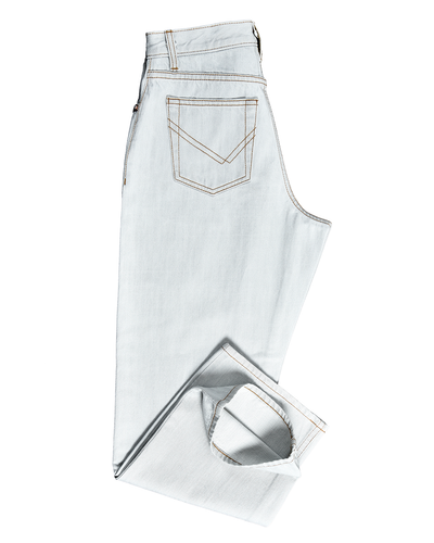 Fade Washed Blue Selvage With Turquoise Tint - 15 Oz Jeans