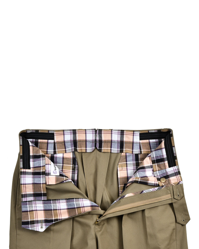 Khaki Dehnbare Chino
