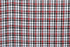 Red Black White Madras Linen