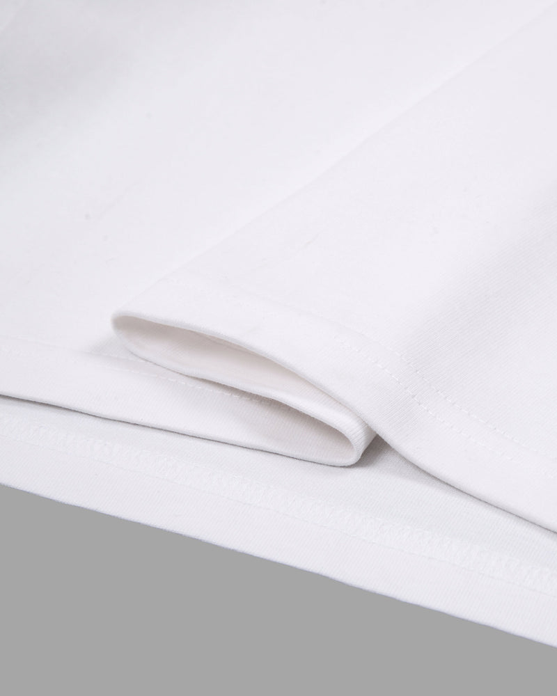 EZS Aria White Crewneck T-Shirt