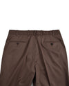 Coffee Cotton Twill Pant