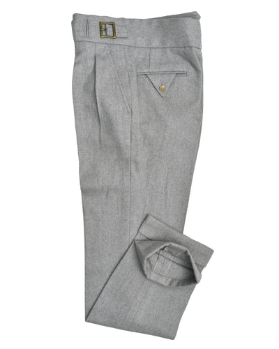 Gurkha Pant in Grey Wool Flannel