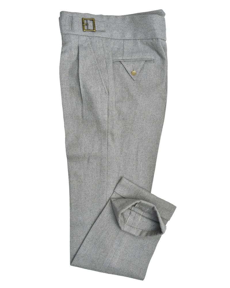 Gurkha Pant in Grey Wool Flannel