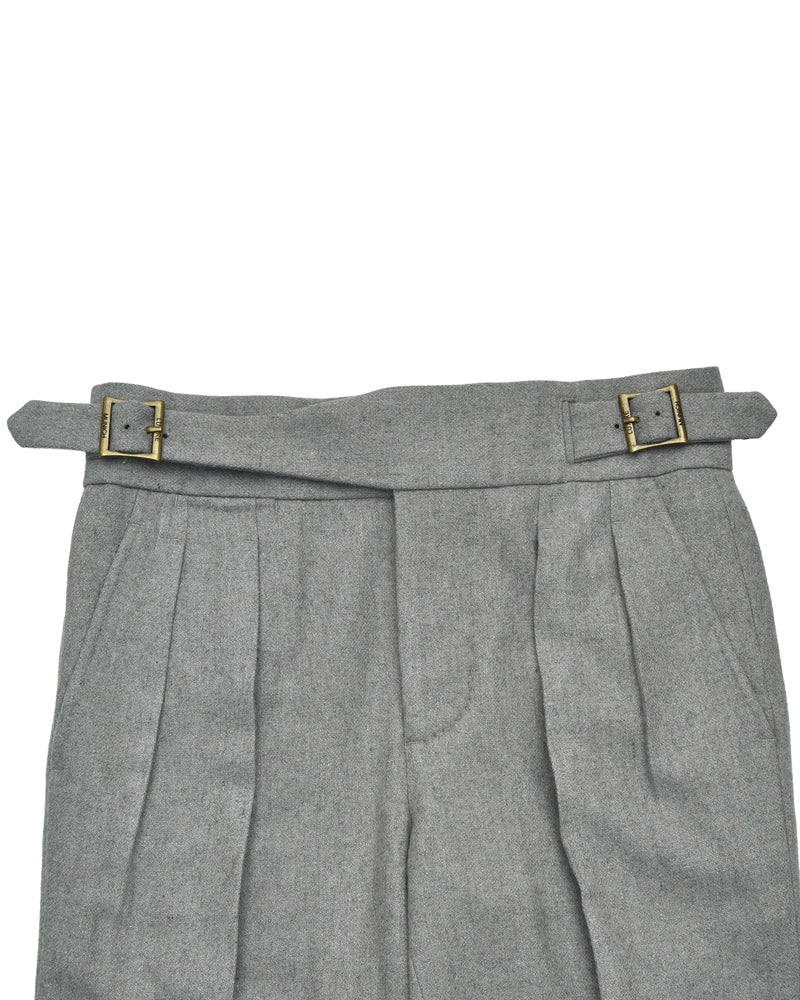 Gurkha Pant in Grey Wool Flannel