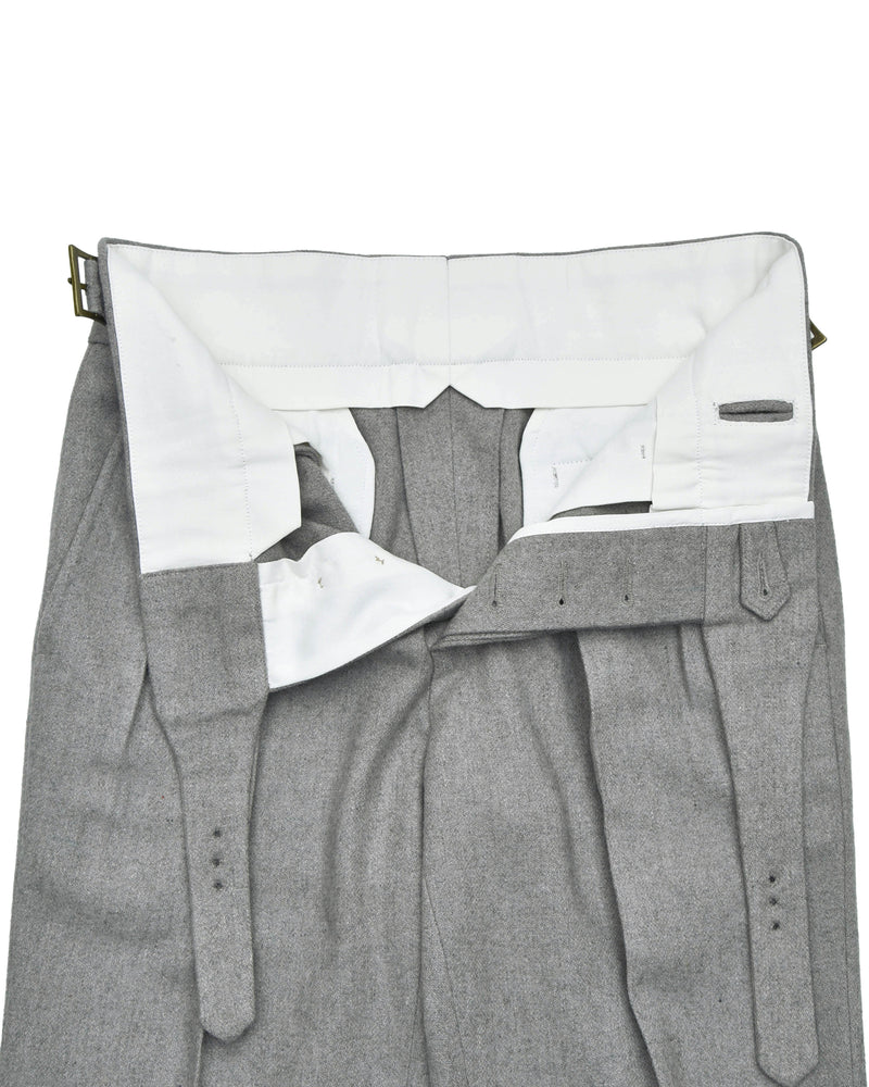 Gurkha Pant in Grey Wool Flannel