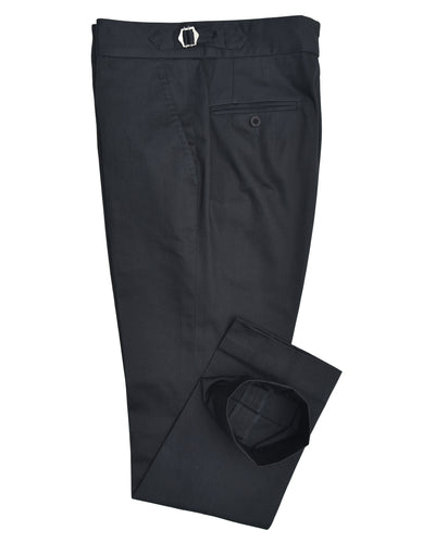 Pantalon en sergé gris anthracite foncé
