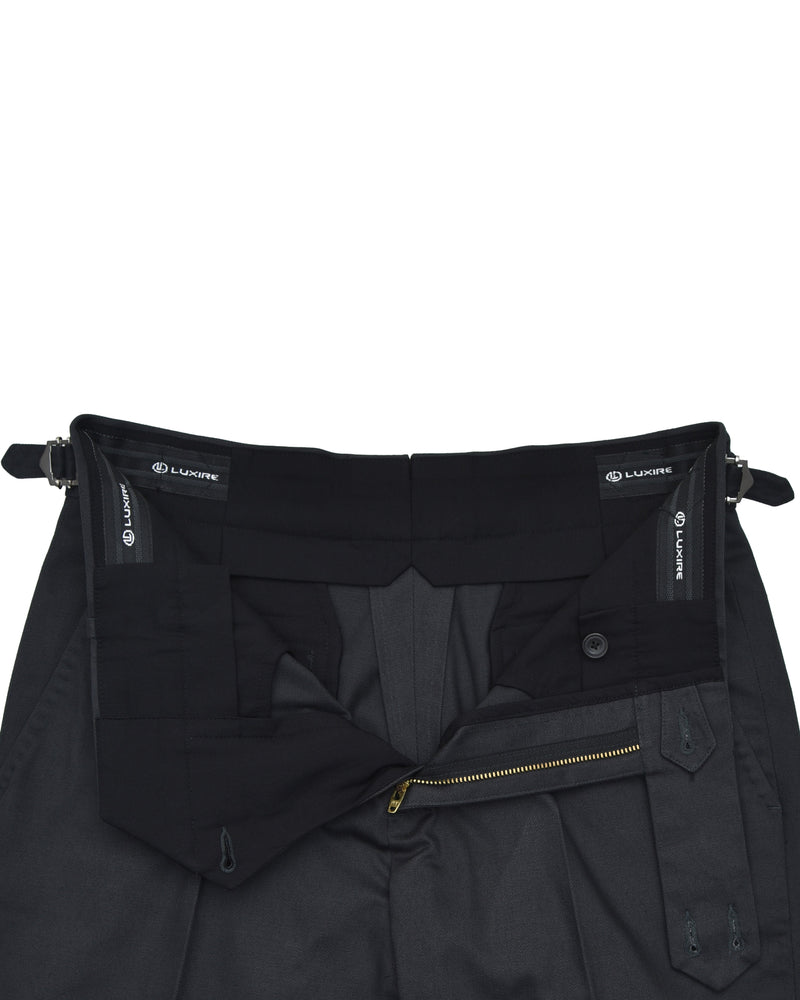 Dark Charcoal Grey Twill Pant