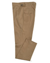 Plissierte Militärhose in Khaki