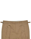 Plissierte Militärhose in Khaki