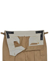 Plissierte Militärhose in Khaki