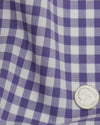 Breite lila Gingham-Karos auf Weiß