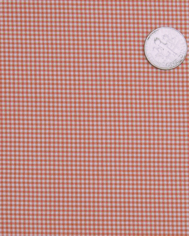 Niederländische orangefarbene Mini-Karos auf Weiß