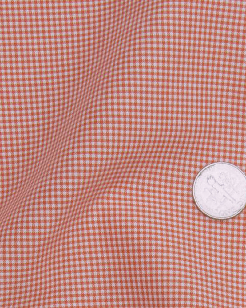 Niederländische orangefarbene Mini-Karos auf Weiß
