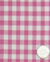 Heller rosa mutiger Gingham auf Weiß