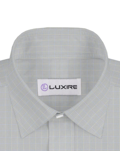 Alumo Blue Twill Prince of Wales Checks on Off White