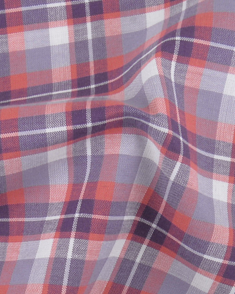 Lila dunkle Pfirsich-Tartan-Karos