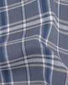 Graues, marineblaues, cremefarbenes Tartan-Karo-Oxford