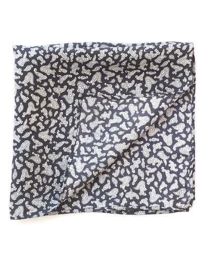 Schwarzes Paisley-Einstecktuch