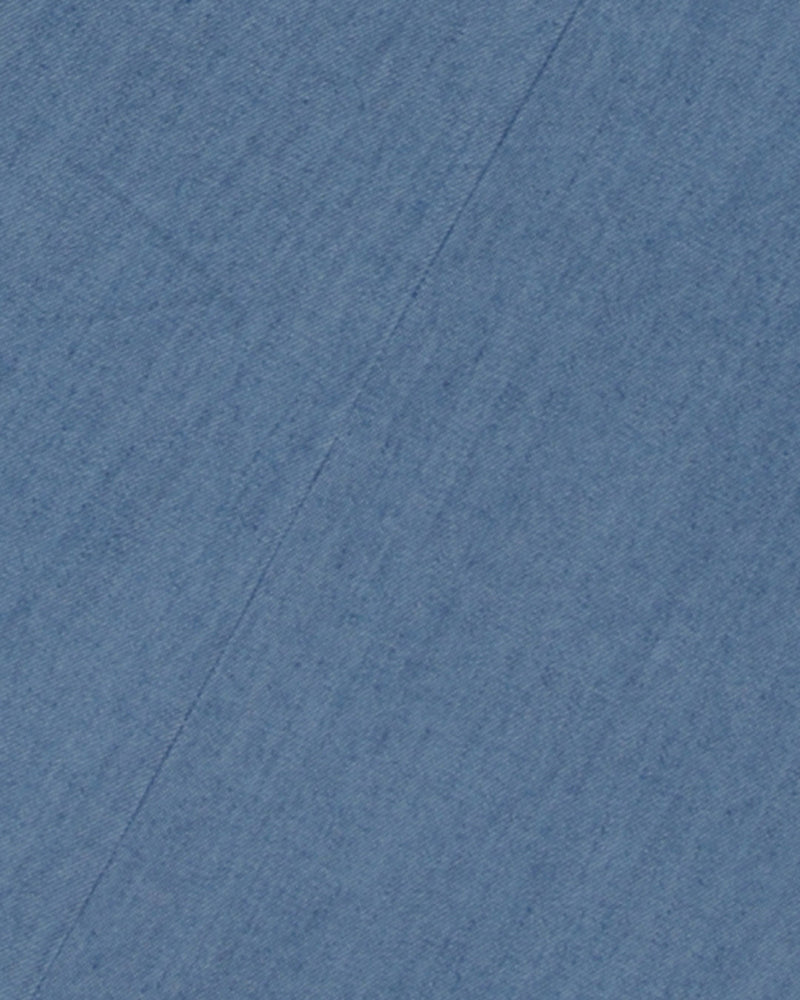 Blue Plain Cotton Pant