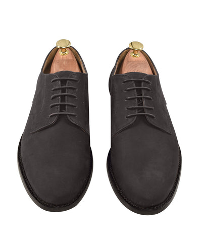 Derby en nubuck noir