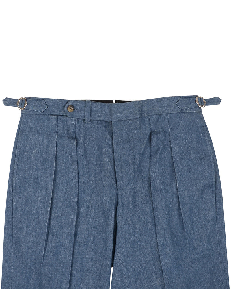 Blaue Webkante mit Türkistönung - 15 Oz
