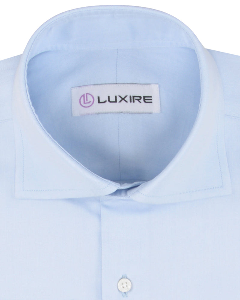 Brembana 2-lagiges Giza Hellblaues Hampton-Twill-Hemd